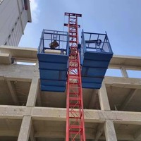 Monte-charge de chantier SSE160 avec dispositif anti-surplombage et anti-chute, élévateur de marchandises sécurisé pour chantier