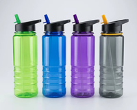 Bouteille d'eau de sport en plastique, shaker de gym, logo personnalisé, sans BPA, bouteille de sport en gros