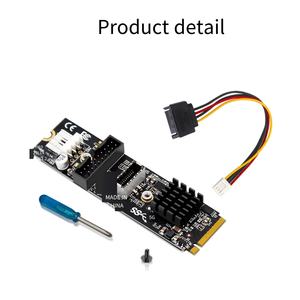 Desktop <span class=keywords><strong>M</strong></span>.2 Mkey Pcie Naar Voorzijde Usb3.1 5Gb TYPE-C 19/20pin Uitbreidingskaart - Product Image 4