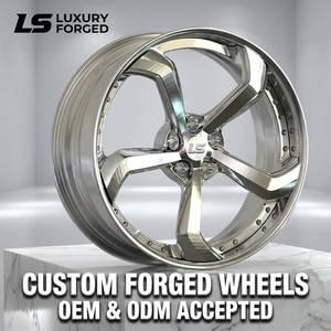 Jantes forgées sur mesure en 2 pièces, en alliage chromé, à déport profond, 22, 24, 26 pouces, pour berlines de luxe, design multi-rayons, commande en gros, direct usine - Product Image 1
