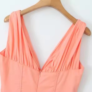 Nouvelle robe sexy de plage sans manches, col en V, mode printemps-été, robes de haute qualité OEM pour femmes - Product Image 6