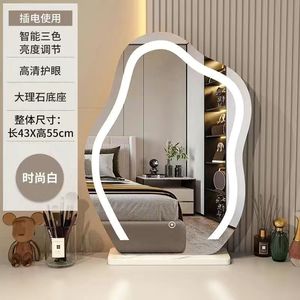 Cloud Shaped Makeup <b>Mirror</b> With <b>Led</b> Light Irregular Design Tabletop Dressing <b>Mirror</b> For Bedroom Desktop Luxury Smart <b>Mirror</b> - Product Image 3