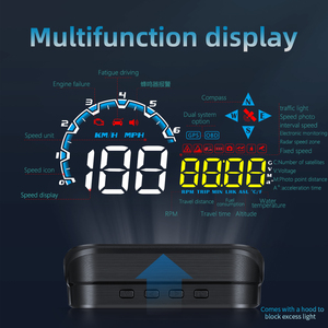 M20 araba HUD Head up Display göstergesi OBD GPS Radar dedektörü ile elektronik köpek çift sistem ekran araç elektroniği kilometre - Product Image 4