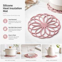 Tapis isolant carré en silicone écologique, résistant aux hautes températures, anti-graisse et anti-brûlure, pour la cuisine domestique - Nouveauté en promotion