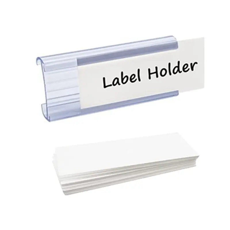 Pvc Hanging Plastic Price Tag Label Holder For Wire Shelf Display Price Pvc Plastic Shelf Label Holder Hanging Plastic Label