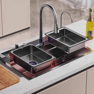 Fregadero de Cocina Grande de un Solo Tazón, Acero Inoxidable 304 con Colador, Diseño Moderno para el Hogar - Product Image 1