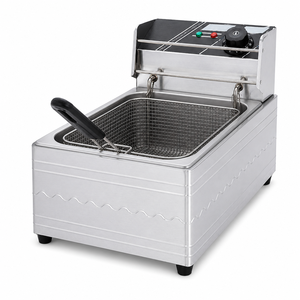 เครื่องทอดไฟฟ้าเชิงพาณิชย์ 2.5 กิโลวัตต์ รุ่น YN-EF-81 ทำจากสแตนเลส แบบตั้งโต๊ะ ถังเดี่ยว พร้อมเทอร์โมสตัทปรับได้ - Product Image 1