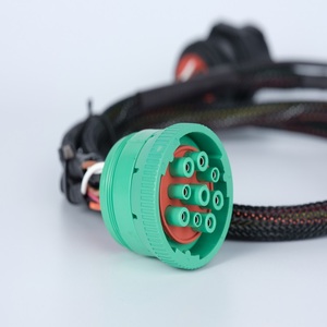 Kabel diagnostik truk tugas berat j1980 kabel diagnostik tipe 2 Y 9 Pin colokan Deutsch ke db15 kabel diagnostik pria - Product Image 3