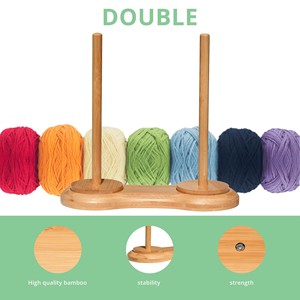 Youlike Handmade Yarn Ball Holder Revolving Yarn Ball Stand <b>Knitting</b> Yarn Holder - Product Image 5