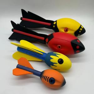 Soft Throwing Disc Flying Toy Flying Arrows Missile Launcher Whistling Toy Long Distance Park Beach Backyard PU Foam <strong>Rocket</strong> - Product Image 2