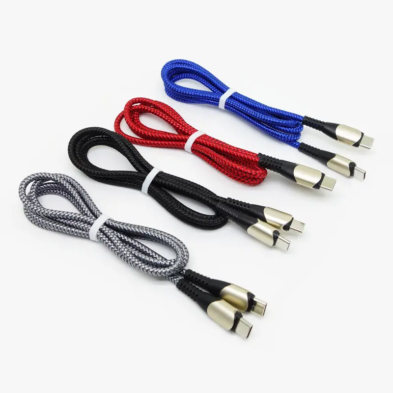 USB C PD cable Type-C mobile phone data cable 60W 3A fast charge cable C to C 5-core Nylon braid