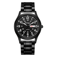 Reloj de Pulsera para Hombre, Estilo Ejecutivo, Multizona Horaria, Tres Agujas Pequeñas No Funcionales, Resistente al Agua, con Fecha Analógica