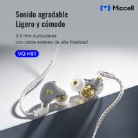 Auriculares Miccell Estéreo HiFi con Micrófono, Control de Llamadas y Música, Ideales para Juegos y Música