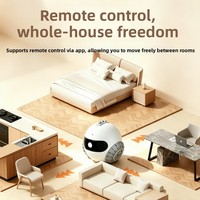 Caméra de surveillance intelligente avec télécommande, mobilité complète de la maison, déplacement intelligent, communication vocale bidirectionnelle, compagnon pour animaux de compagnie