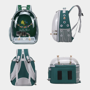 Bolsa para pájaros, bolsa para loros, mochila para salir, jaula transparente para pájaros, porosa, transpirable, almacenamiento portátil, avión, piel de tigre Fénix negro - Product Image 5