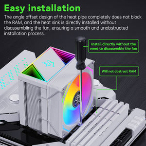 SNOWMAN 4 refroidisseur de <span class=keywords><strong>tour</strong></span> de caloduc Installation facile et dissipation thermique maximale Infinity Vision refroidissement efficace pour les joueurs européens - Product Image 4