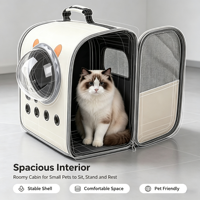 Sac à dos de transport pour animaux de compagnie Space Capsule, fenêtre de visualisation transparente, sac de voyage ventilé et confortable pour chats, activités de plein air