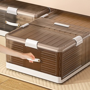 Under bed storage box Foldable flat organizer with wheel Household items storage box storage bin