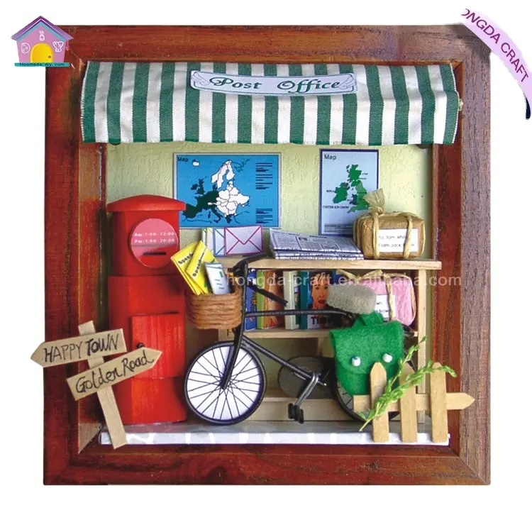 Hongda Popular engraçado foto quadro DIY dollhouse design interior