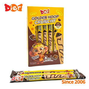 Vente en gros de bonbons Marque privée Personnalisée Grain Snacks Sandwich Biscuit Chocolat Biscuits Triangulaires Halal Sucré Gaufrette Bâton OEM - Product Image 1