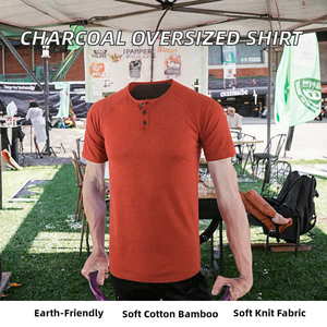Raised Rubber Print Oversized Cotton/Bamboo Fiber Eco-Friendly Charcoal Grey <b>Long</b> <b>Jackets</b> - Product Image 2