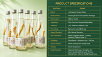 Kotak Hadiah Minuman Serbuk Birch Rendah Lemak dengan Ekstrak Ginseng, Kudzu & Mawar 320ml*8 Botol Desain Kustom OEM Label Pribadi