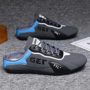 Chaussures à enfiler pour hommes compactes et polyvalentes avec design pieds nus, dessus en cuir de vache, semelle tendance et durable pour un usage décontracté - Product Image 5