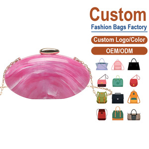 Sac à main en résine personnalisé en forme de coquille avec chaîne pour soirée, fabricant de sacs à main - Product Image 1