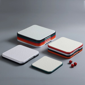 Square Melamine <b>Plate</b> Imitation Porcelain Hotel Dining <b>Plate</b> Solid Color Commercial Use Flat Dish Set - Product Image 2