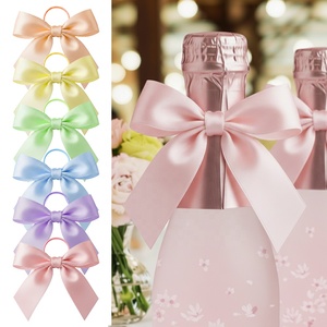 Cintas de Raso Gordon, Muestra Gratuita, Lazo de Raso Personalizado en Color Rosa, Decoración para Botellas de Vino, Lazos de Raso con Cuerda Elástica - Product Image 6