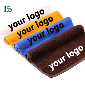 Serviette de toilette en coton turc personnalisée avec logo pour pédicure, spa, salon de coiffure, hôtel, couleur marron, blanc, orange, bleu, noir, 35*75 cm, serviette de barbier - Product Image 6