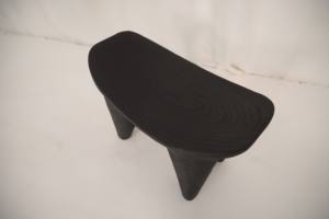 Taburete pequeño de madera maciza Taburete de madera Silla Taburete otomano redondo moderno - Product Image 3