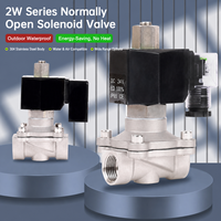 Vanne électrique en acier inoxydable PN1.0Mpa, électrovanne normalement ouverte CKDF-10P DN25 PN1.6Mpa DC24V pour contrôle automatique