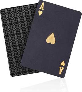 Business Boxes promozionali qualità gioco di carte da Poker casinò nero Pvc carta sublimazione Logo personalizzato noi carte da gioco - Product Image 4