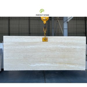 Losa blanca Azulejos de travertino natural Panel de pared para exteriores Piedra Mármol de madera - Product Image 5