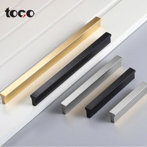 TOCO Brushed Steel Kitchen <strong>Door</strong> Handles Aluminum Handle Profile Kitchen Brass Furniture Handle - Product Image 1