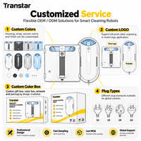 Robot nettoyeur de vitres Transtar, fabricant OEM, nettoyeur de vitres robotisé intelligent avec service d'emballage personnalisé avec logo