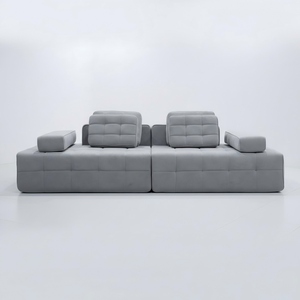 Sofá Cama Tapizado en Pelo de Conejo de Lujo, Sofá de Ocio Moderno y Cómodo con Cojín de Esponja - Product Image 1