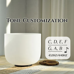 맞춤형 알케미 프로스티드 크리스탈 싱잉볼 사운드 테라피 사운드 힐링 악기 도매 공급업체 (뇌 명상용) - Product Image 3