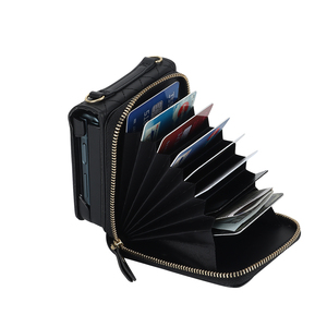Porte-cartes de grande capacité étui en cuir <span class=keywords><strong>pour</strong></span> téléphone portable <span class=keywords><strong>pour</strong></span> Samusng Z Flip 7 6 5 4 3 Zipper Wallet Purse Phone Back Cover Shell - Product Image 6