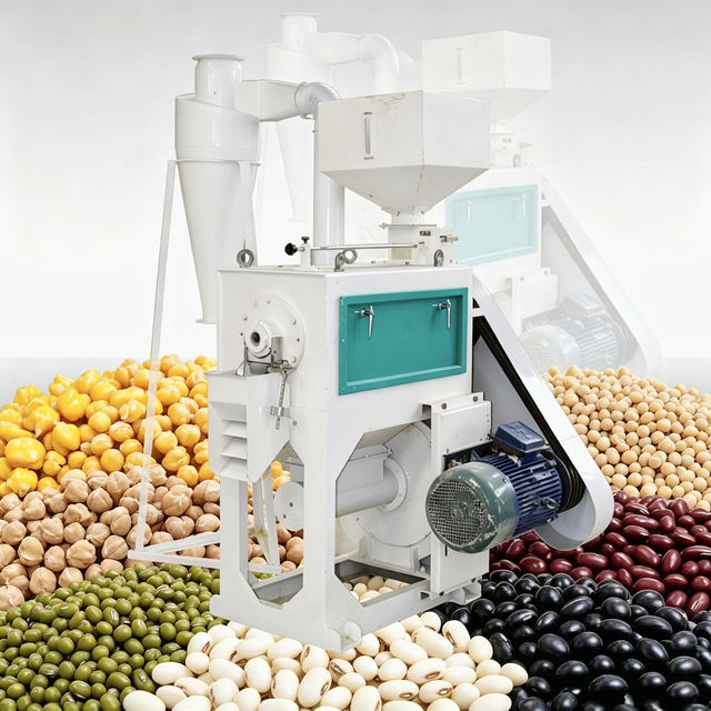 High Efficiency Chickpea Peeling Machine for Dry Chickpeas Automatic Peeler with 500-600kg/h Capacity and 98% Threshing Rate