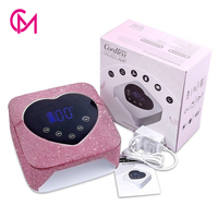 NOUVEAU 2026 Lampe UV pour ongles en forme de cœur, avec diamants scintillants, rechargeable, LED, pour gel, séchoir à ongles, lumière UV pour salon de manucure