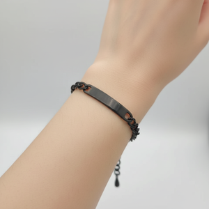 Bracelet <span class=keywords><strong>en</strong></span> acier inoxydable populaire, chaîne de type curb, bracelet gravable, bracelet de mode pour homme, vente <span class=keywords><strong>en</strong></span> gros - Product Image 2