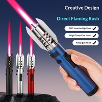 Nouvel Arrivage Allumeur Gonflable Coupe-Vent Star Sword à Flamme Jet de Haute Qualité, Torche d'Extérieur pour Barbecue et Cuisson, OEM Accepté