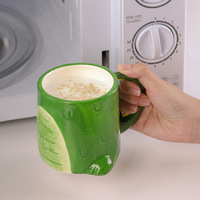 Tasse Crocodile de haute valeur avec jolie fille dessin animé grande capacité tasse à boire en céramique drôle fête avec couvercle