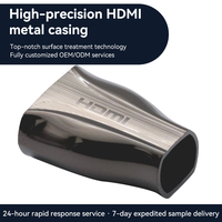 Boîtier de connecteur HDMI en alliage de zinc de haute précision, service d'usinage complet, usinage CNC, OEM ODM, électronique 3C