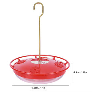 Mangeoire à oiseaux suspendue à fenêtre automatique extérieure à 5 ports avec plateau à eau arrondi pour colibris animaux de compagnie accessoire de cage à oiseaux de Style amour - Product Image 3