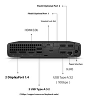Tout nouveau I5-13500 de marchandises Spot 8G 512G HPS Elite Mini 600 G9 ordinateur de bureau pour un usage commercial