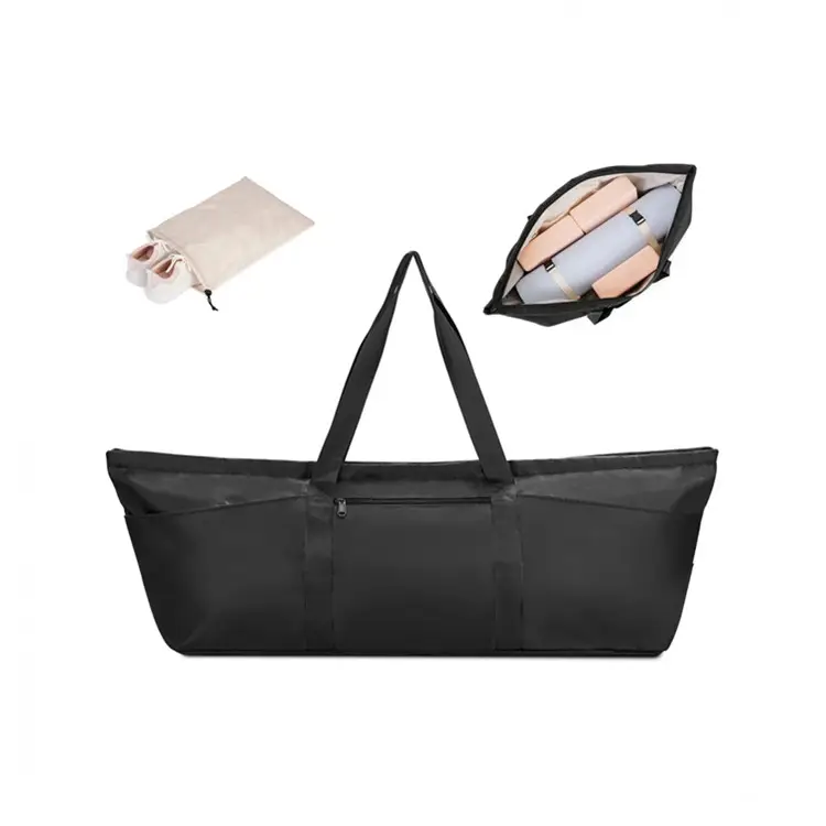 YOUK Large Ladies Pilates Gym Bag with Strap Portable Yoga Mat Tote and Wet Shoes Compartment Waterproof Yoga Carrier