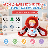 Peluche lapin, figurine en peluche à structure robuste avec délicate broderie de roses, cadeau décoratif de qualité supérieure pour collectionneurs